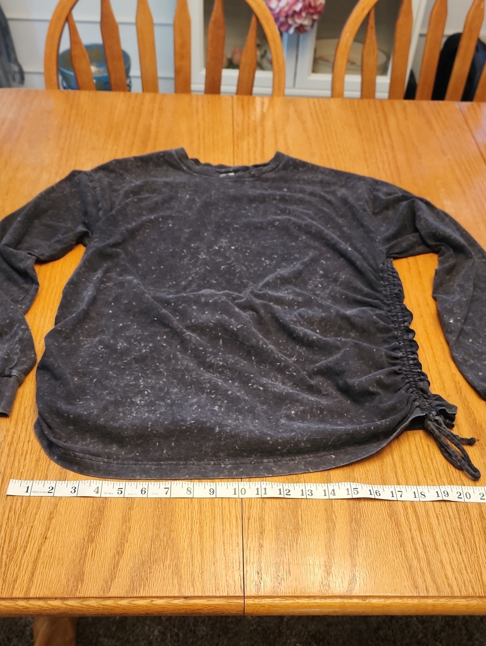 PINK Victoria's Secret Mineral Wash Long Sleeve Shirt - Charcoal - Picture 11 of 16